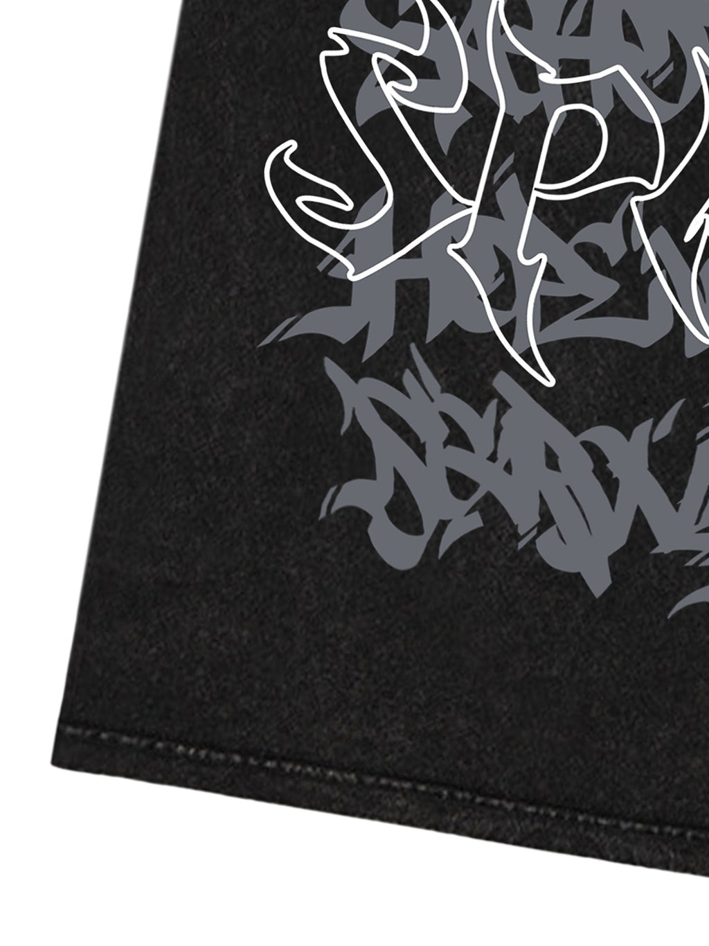 BLACK GRAPHIC T-SHIRT CASUAL PRINTED SHORT SLEEVE DESIGN