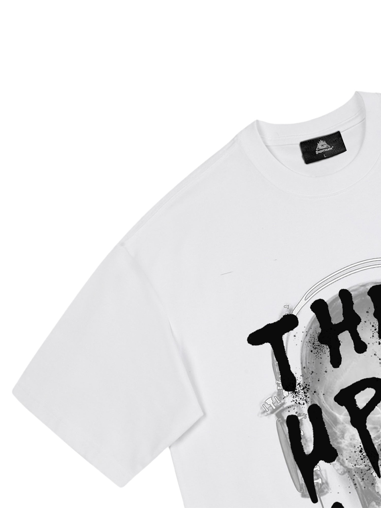 BLACK GRAPHIC T-SHIRT LOOSE FIT SHORT SLEEVE