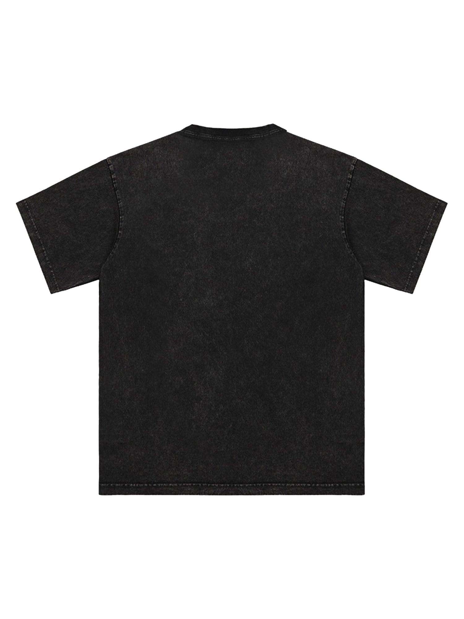 BLACK GRAPHIC T-SHIRT WITH SHORT SLEEVE AND ROUND COLLAR FOR COOL CASUAL WEAR