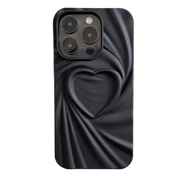 BLACK HEART IPHONE CASE WITH HEART DESIGN