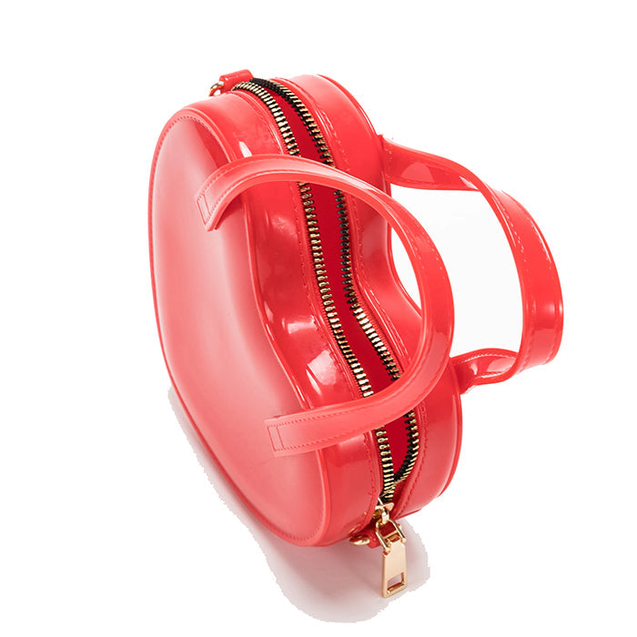 BLACK HEART-SHAPED HANDBAG FOR WOMEN FASHION ACCESSORIES