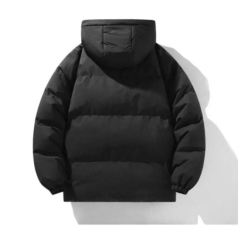 BLACK HOODED PUFFER JACKET - TIMELESS WINTER ESSENTIAL PUFFY JACKET