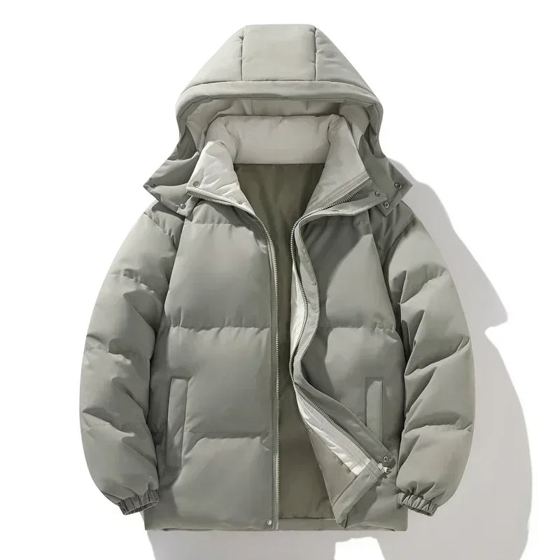 BLACK HOODED PUFFER JACKET - TIMELESS WINTER ESSENTIAL PUFFY JACKET