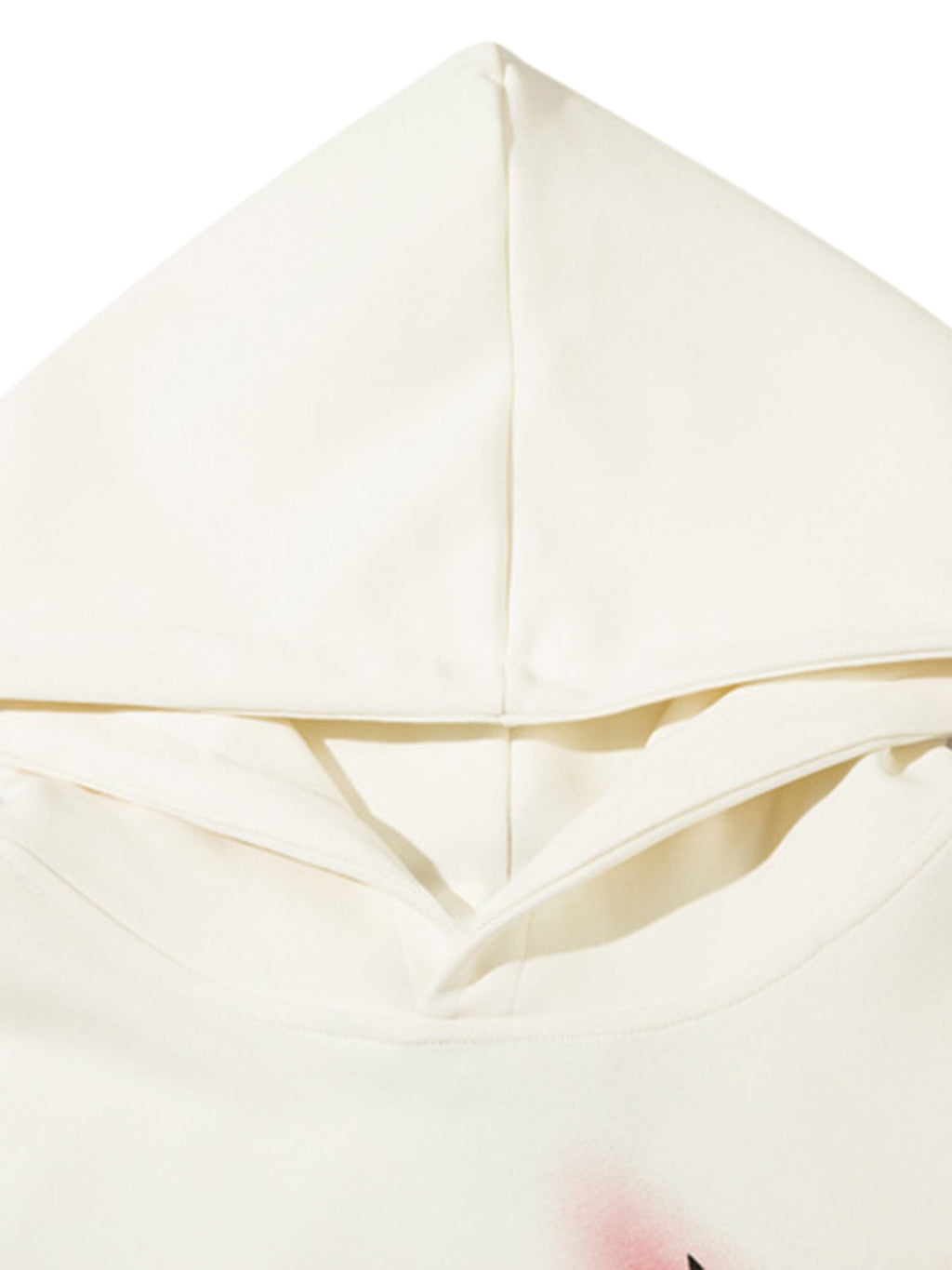 BLACK HOODIE WITH STAR PATCHES TRENDY COTTON BLEND HOODED