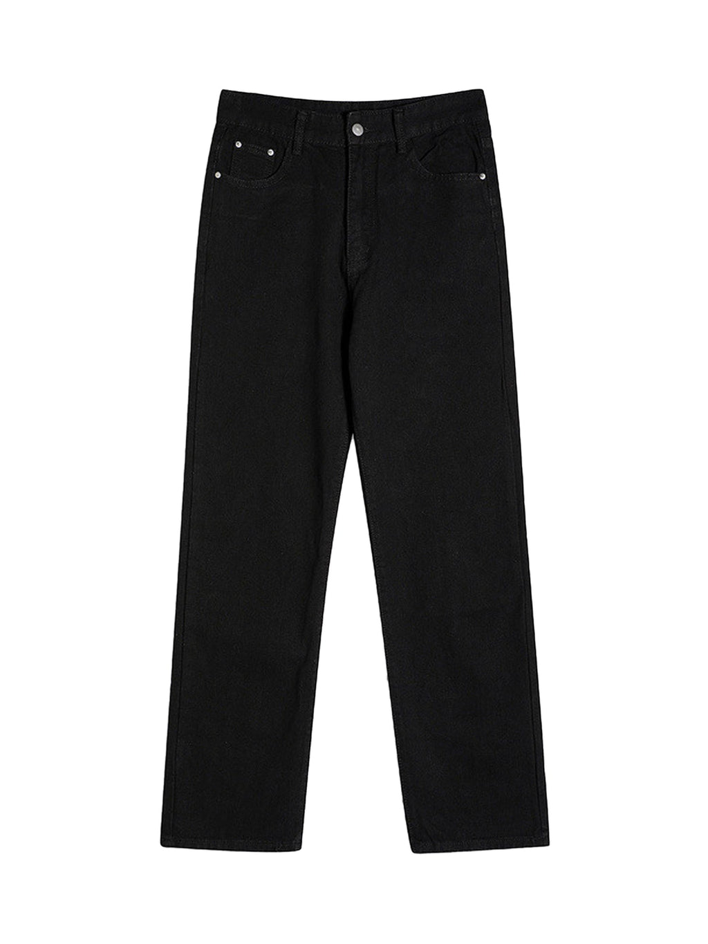 BLACK JEANS WITH ORANGE GOTHIC LETTERING FASHION STATEMENT APPAREL