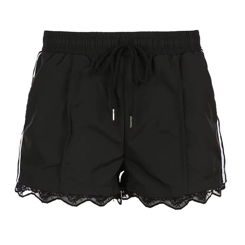 BLACK LACE SHORTS MODERN ELEGANCE