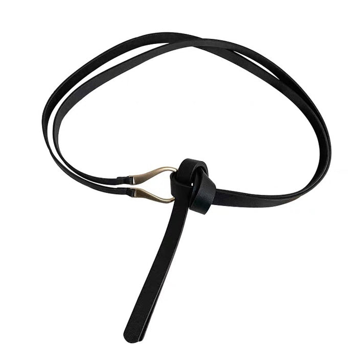 BLACK LEATHER BELT WITH GOLD BUCKLE FOR MEN AND WOMEN