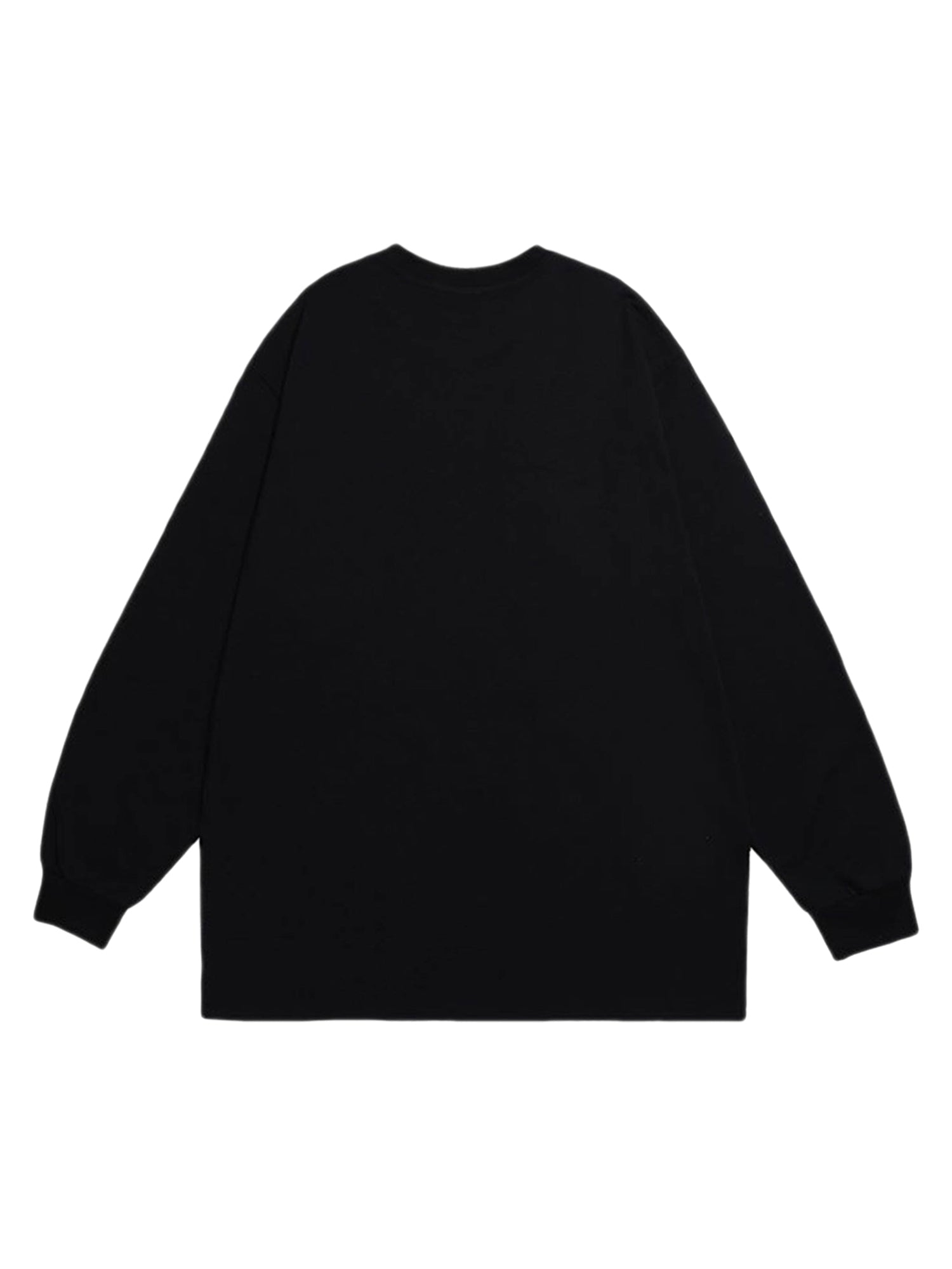 BLACK LONG SLEEVE SHIRT WITH DISTORTED FACES - LONG SLEEVE PULLOVER