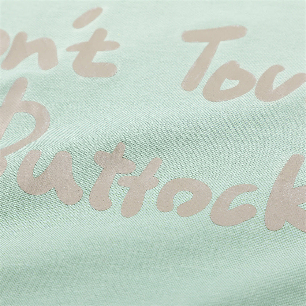 BLACK LONG-SLEEVED SHIRT DON'T TOUCH OVERSIZE SWEATSHIRT