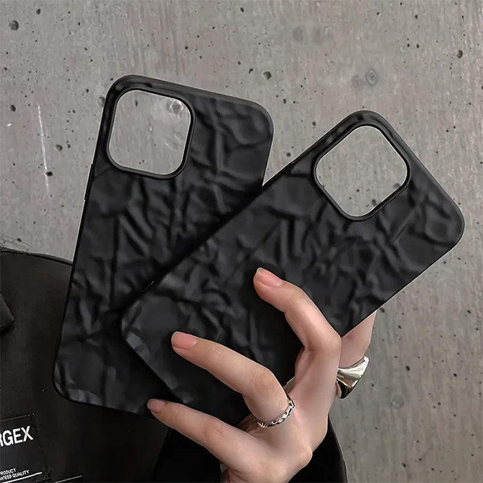 BLACK MATTE IPHONE CASE WITH CAMERA LENS CUTOUTS
