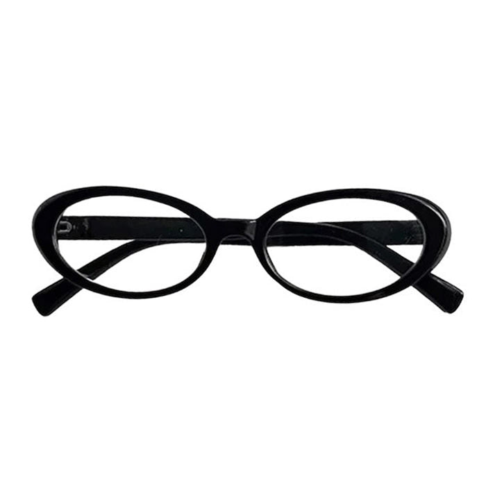 BLACK OVAL EYEGLASSES WITH MEOW MEOW STYLE FOR A UNIQUE LOOK