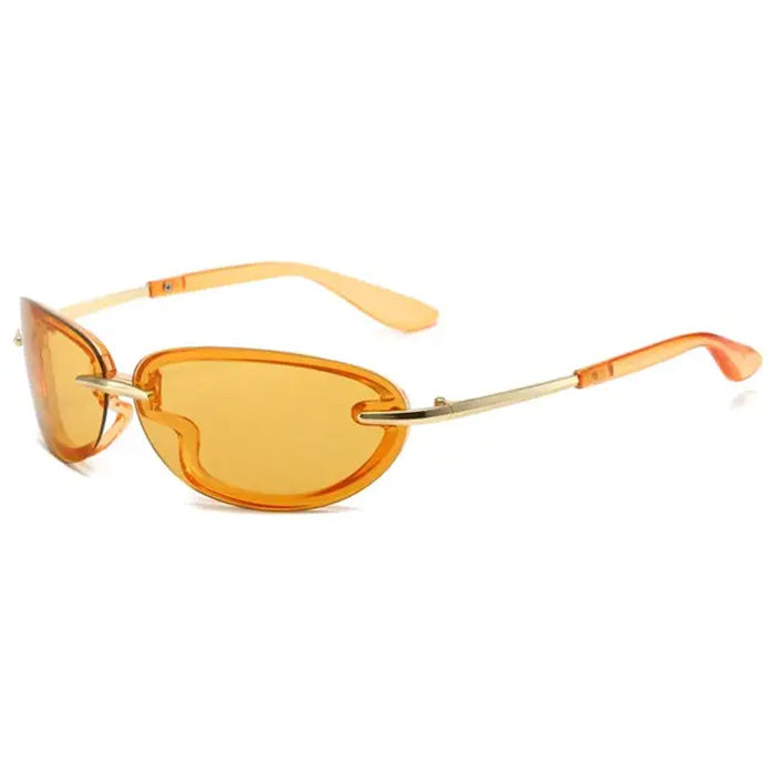 BLACK OVAL SUNGLASSES Y2K STYLE