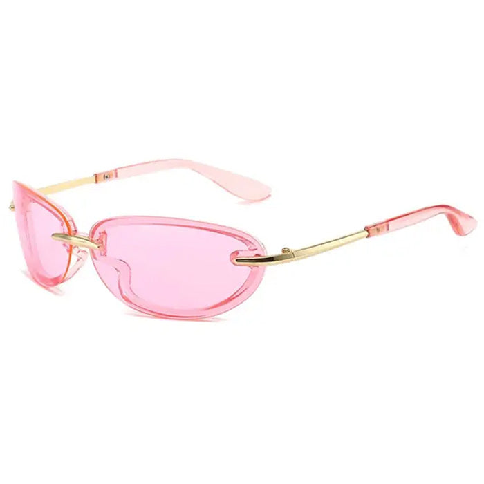 BLACK OVAL SUNGLASSES Y2K STYLE