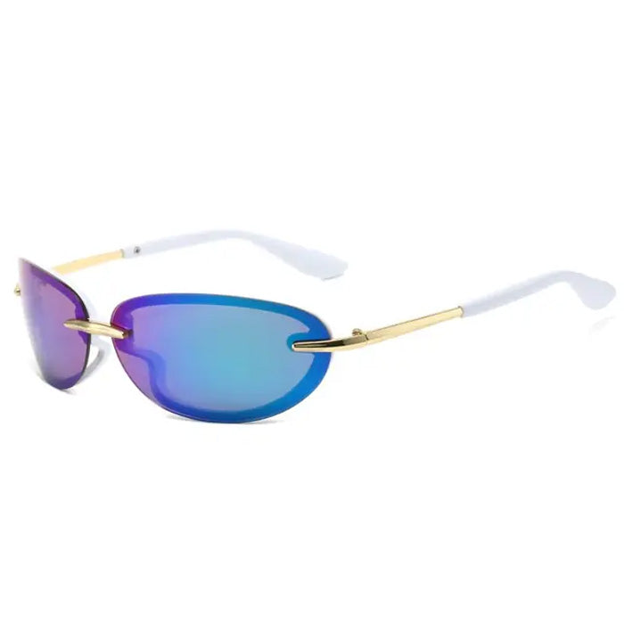 BLACK OVAL SUNGLASSES Y2K STYLE