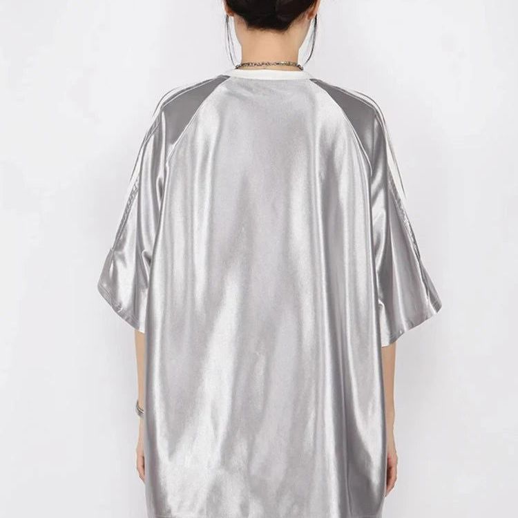 BLACK OVERSIZED TEE WITH STRIPES AND LETTERING - UNISEX OVERSIZED TEE