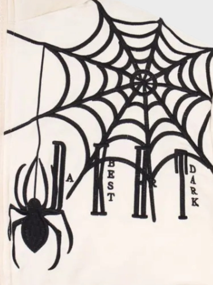 BLACK PUFFER JACKET SPIDERWEB DESIGN PERFECT FIT COTON CONFORTABLE