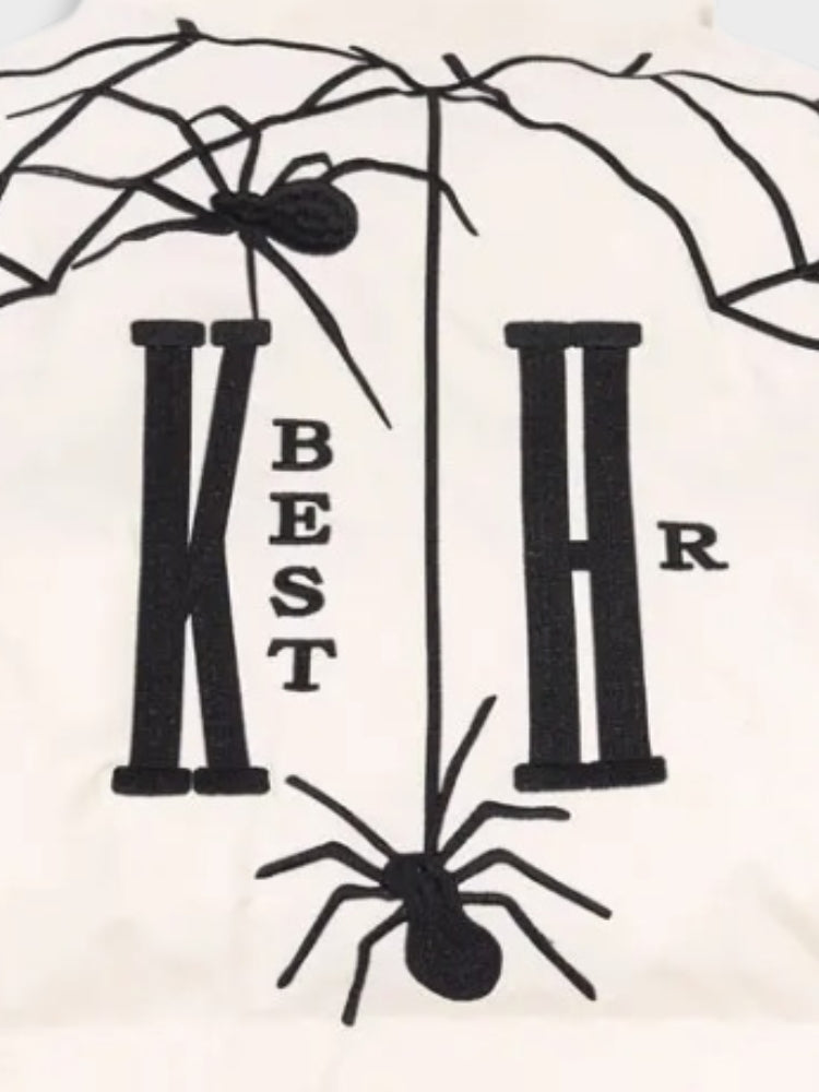 BLACK PUFFER JACKET SPIDERWEB DESIGN PERFECT FIT COTON CONFORTABLE