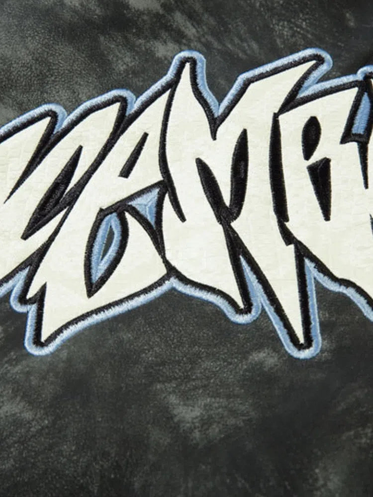 BLACK PUFFER JACKET WITH RAGE GRAPHIC - PUFFER JACKET