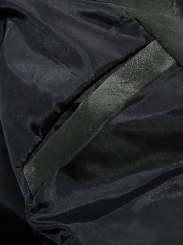 BLACK PUFFER JACKET WITH RAGE GRAPHIC - PUFFER JACKET