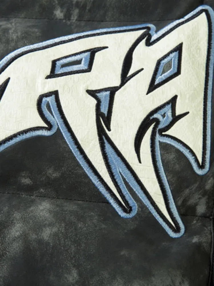 BLACK PUFFER JACKET WITH RAGE GRAPHIC - PUFFER JACKET