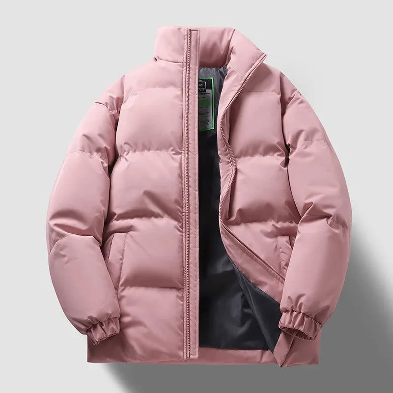 BLACK PUFFER JACKET Y2K STYLE THICK PUFFY JACKET