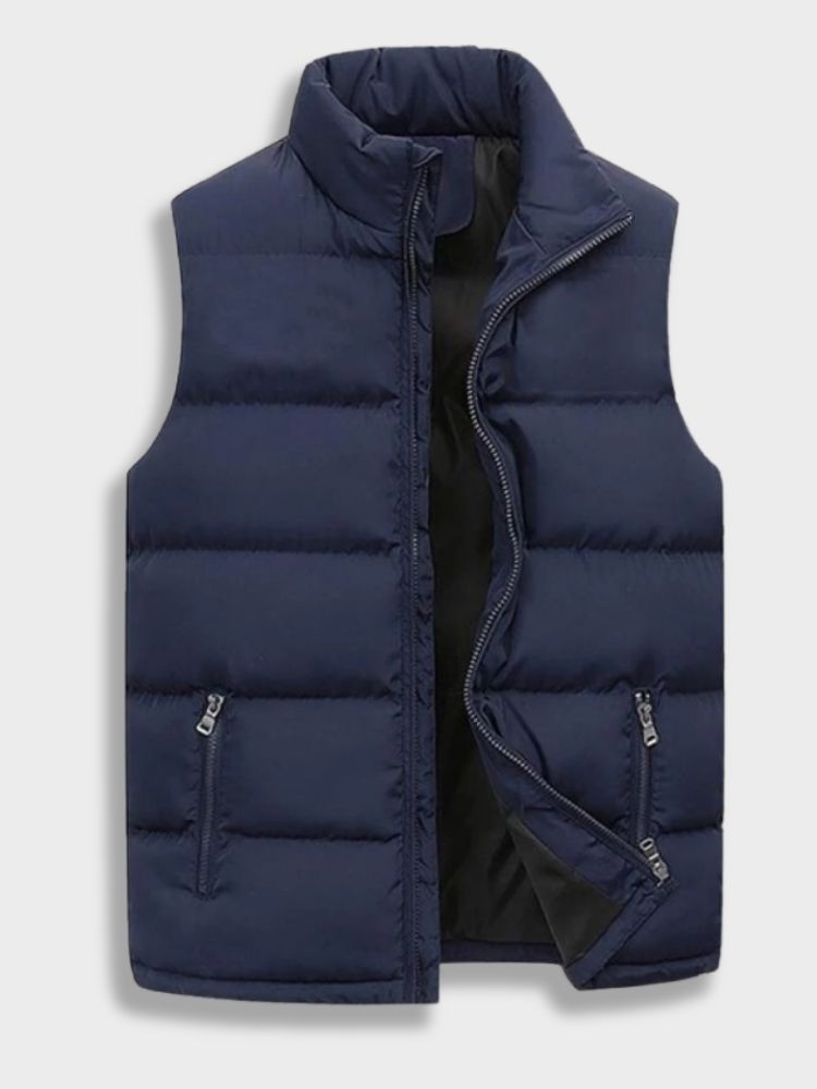 BLACK PUFFER VEST FOR MEN AND WOMEN - VERSATILE OUTERWEAR LAYER