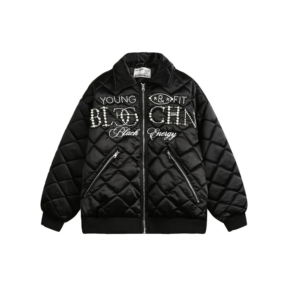 BLACK QUILTED JACKET