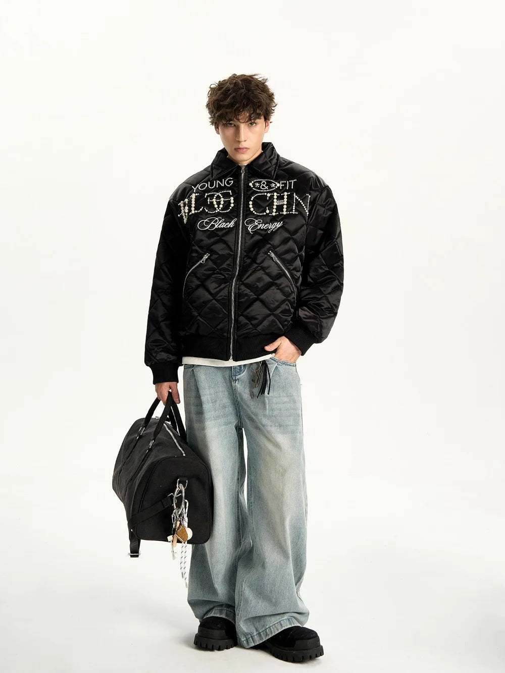 BLACK QUILTED JACKET