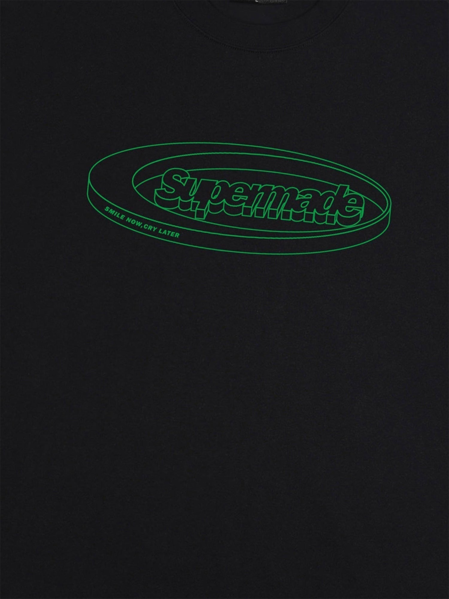 BLACK SHORT SLEEVE JERSEY WITH GREEN GRAPHIC DETAILS
