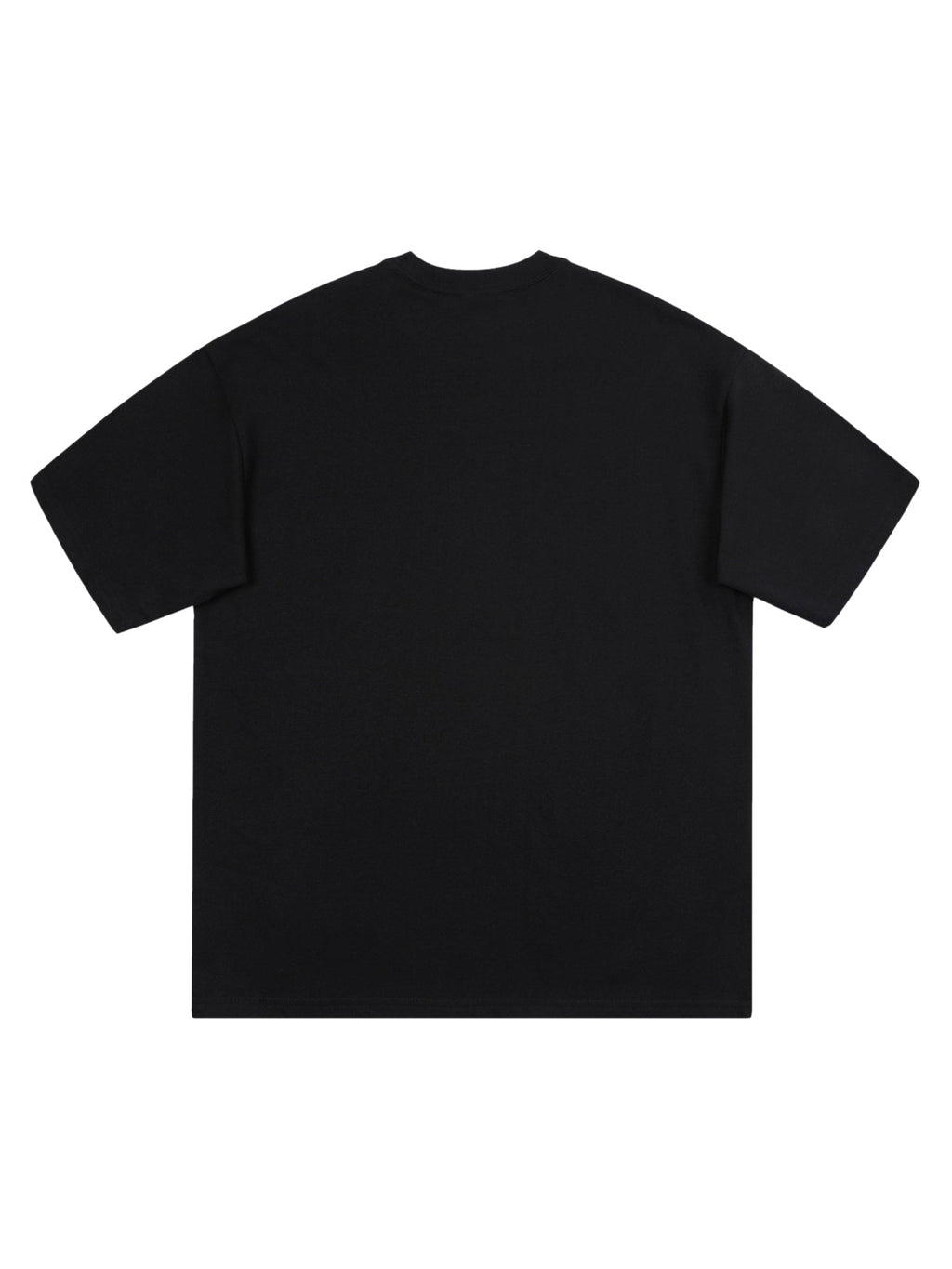 BLACK SHORT SLEEVE PULLOVER T-SHIRT WITH SKELETON GRAPHIC