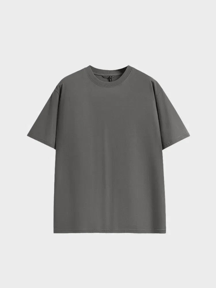 BLACK SHORT-SLEEVED T-SHIRT WITH QUICK-DRY STREETWEAR COMFORT