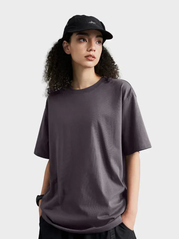 BLACK SHORT-SLEEVED T-SHIRT WITH QUICK-DRY STREETWEAR COMFORT