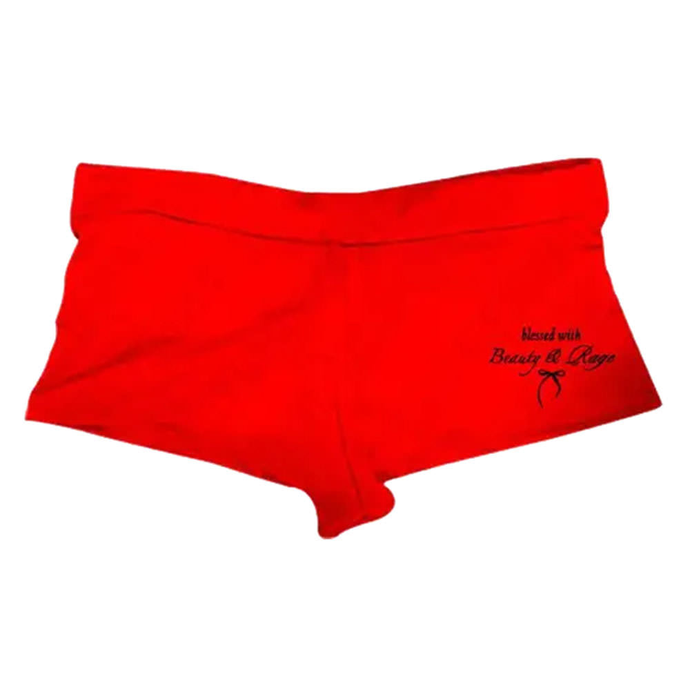 BLACK SHORTS RAGE Y2K MICRO SHORTS