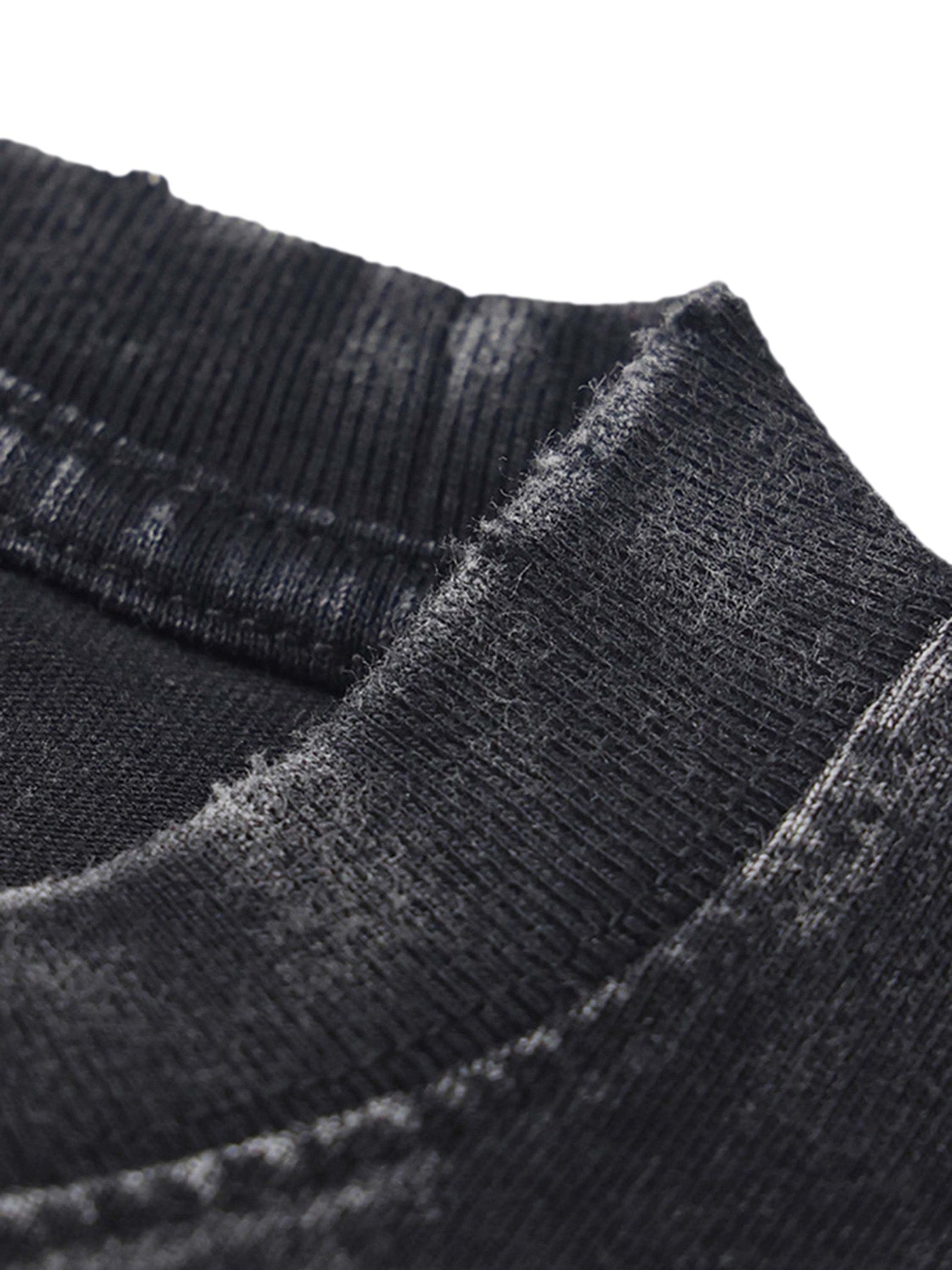 BLACK SKELETON PRINT SHORT SLEEVE T-SHIRT WITH ROUND COLLAR