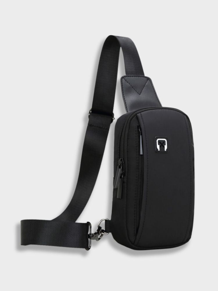 BLACK SLING BAG WITH ADJUSTABLE STRAP - STYLISH CROSSBODY BAG