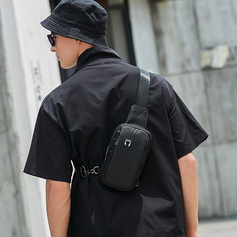 BLACK SLING BAG WITH ADJUSTABLE STRAP - STYLISH CROSSBODY BAG