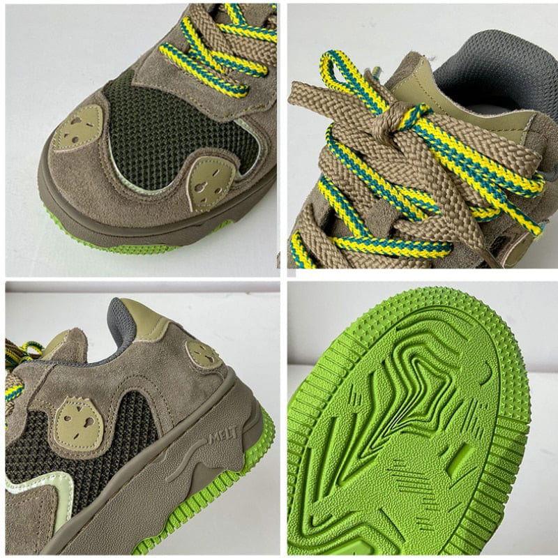 BLACK SNEAKERS WITH STRAWBERRY ACCENTS AND SUPERIOR TRACTION FIREBALL SHOES