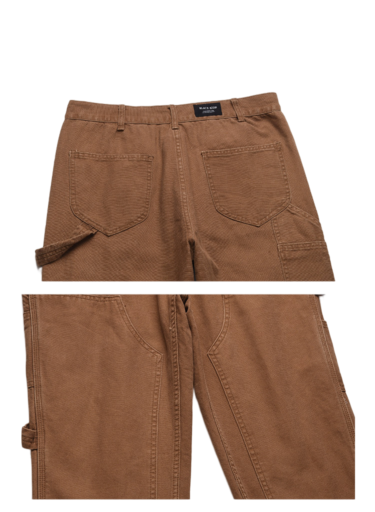 BLACK STRAIGHT-LEG JEANS REGULAR FIT DENIM