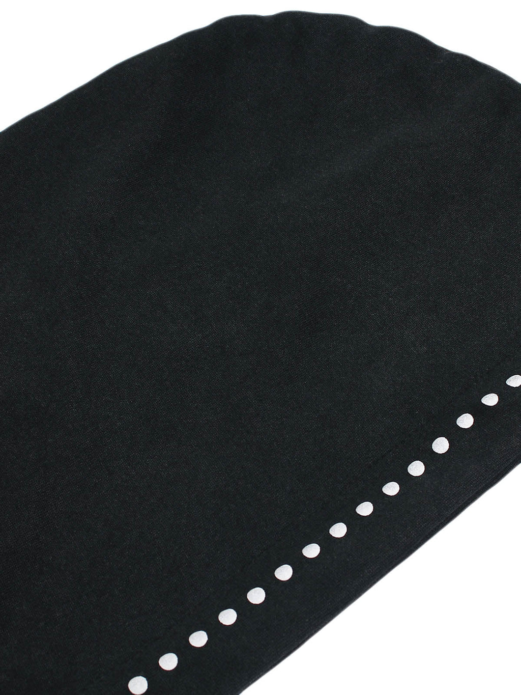 BLACK STUDDED HOODIE WITH GRAPHIC DOPE LETTERING AND EMBROIDERED COLLAR