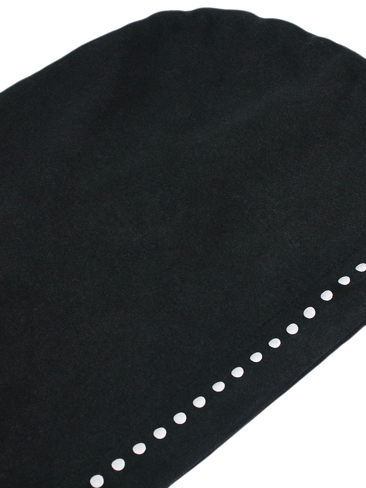 BLACK STUDDED HOODIE WITH GRAPHIC DOPE LETTERING AND EMBROIDERED COLLAR