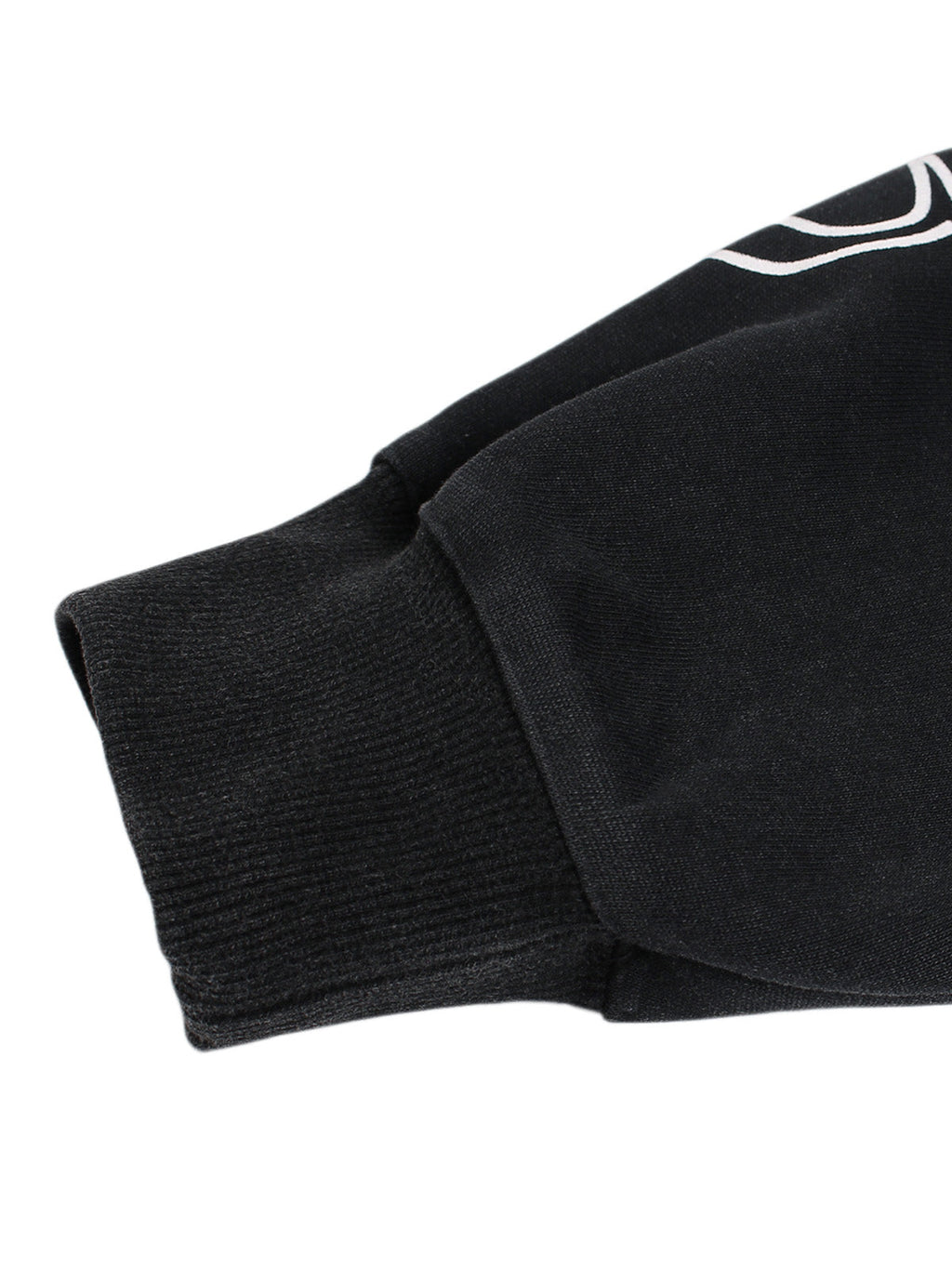 BLACK STUDDED HOODIE WITH GRAPHIC DOPE LETTERING AND EMBROIDERED COLLAR