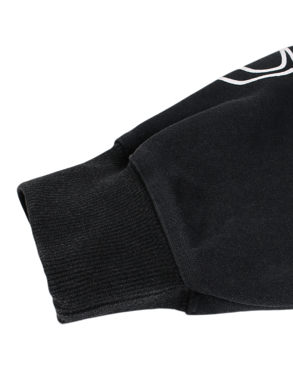 BLACK STUDDED HOODIE WITH GRAPHIC DOPE LETTERING AND EMBROIDERED COLLAR