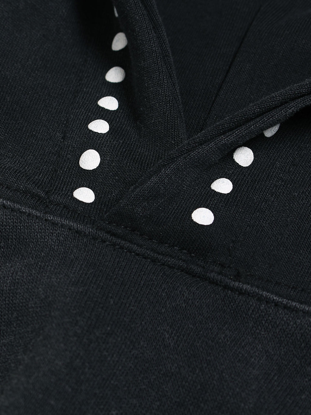BLACK STUDDED HOODIE WITH GRAPHIC DOPE LETTERING AND EMBROIDERED COLLAR