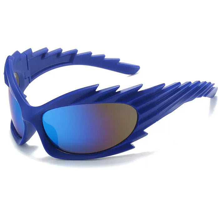 BLACK SUNGLASSES WITH JAGGED EDGES ACCESSORIES FOR FASHION AND SUN PROTECTION