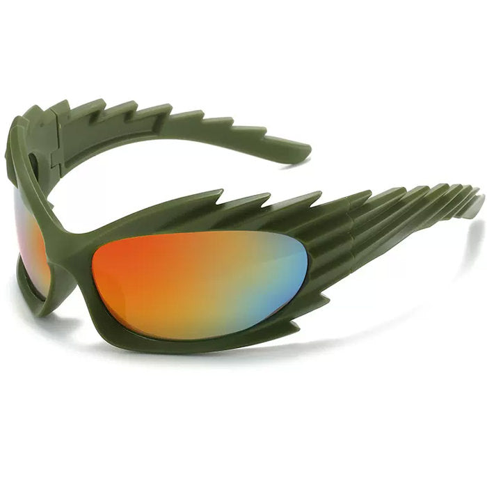 BLACK SUNGLASSES WITH JAGGED EDGES ACCESSORIES FOR FASHION AND SUN PROTECTION