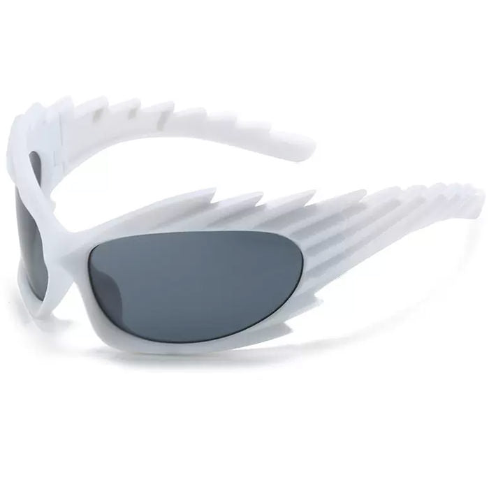 BLACK SUNGLASSES WITH JAGGED EDGES ACCESSORIES FOR FASHION AND SUN PROTECTION