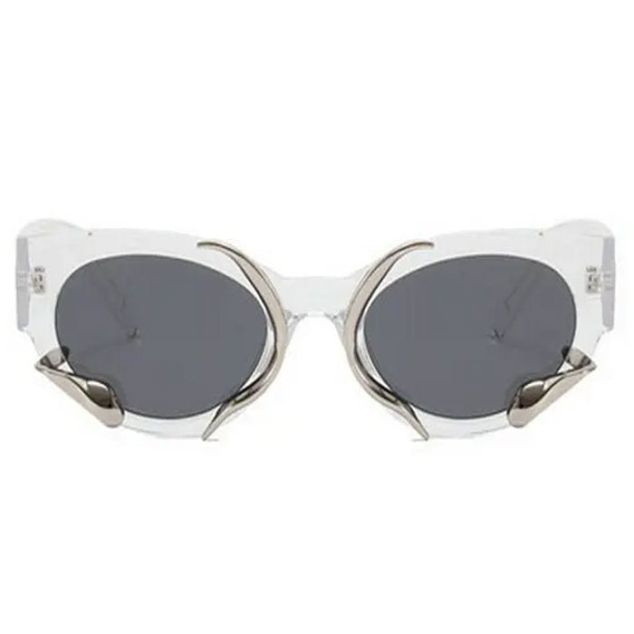 BLACK SUNGLASSES WITH SILVER ACCENTS FOR MEN AND WOMEN