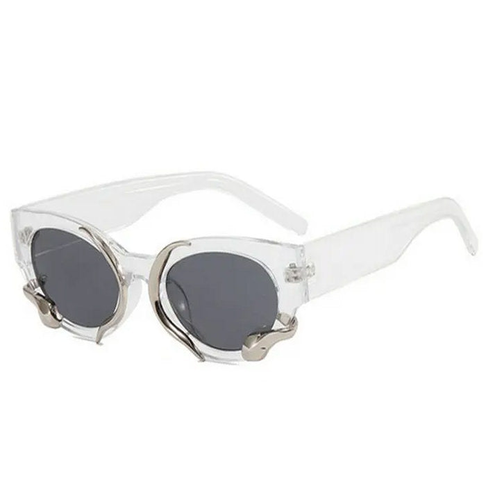BLACK SUNGLASSES WITH SILVER ACCENTS FOR MEN AND WOMEN