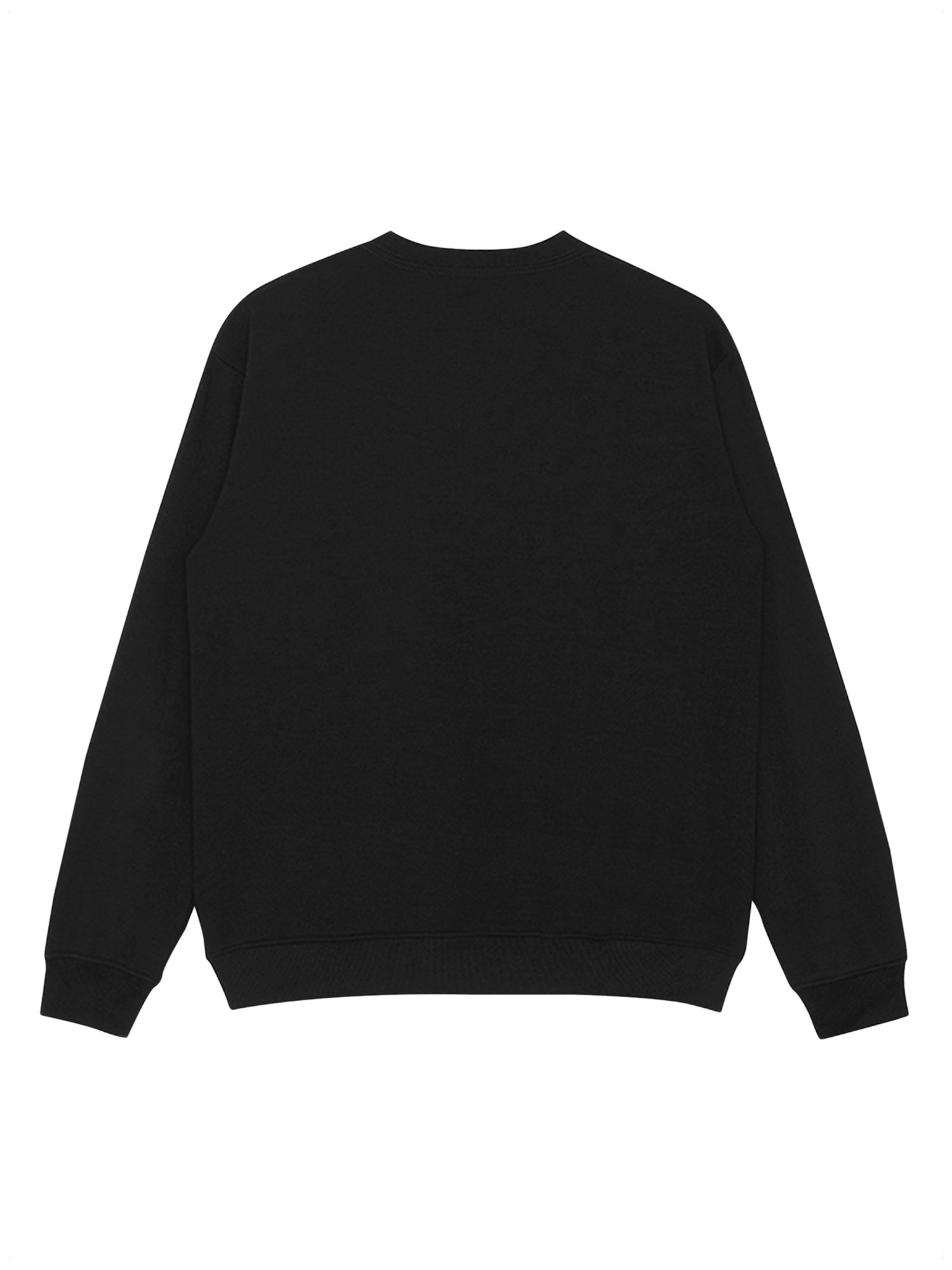 BLACK SWEATSHIRT WITH BLUE FACE GRAPHIC LONG SLEEVE LOOSE FIT