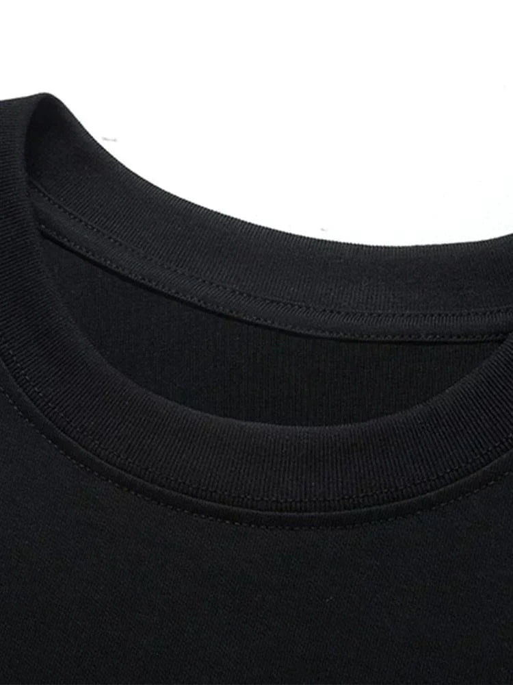 BLACK T-SHIRT AND RED SHORTS SET FOR CASUAL WEAR